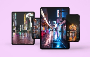 والپیپرهای بارانی ژاپن برای iPhone و iPad؛ ترکیب نور نئون و شب‌های توکیو