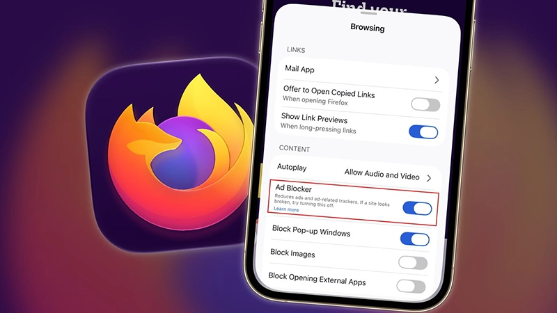 فایرفاکس برای آیفون بهتدریج به مسدودکننده تبلیغات داخلی مجهز میشود firefox